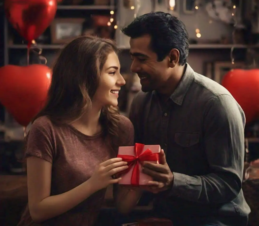 exchanging valentines dat gift